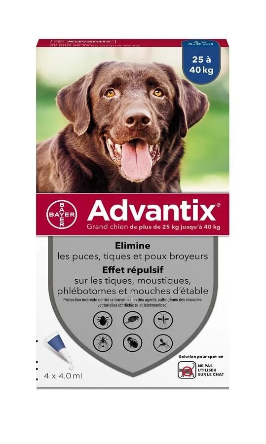 Advantix Grand Chien (25 - 40 Kg) - 4 Pipettes