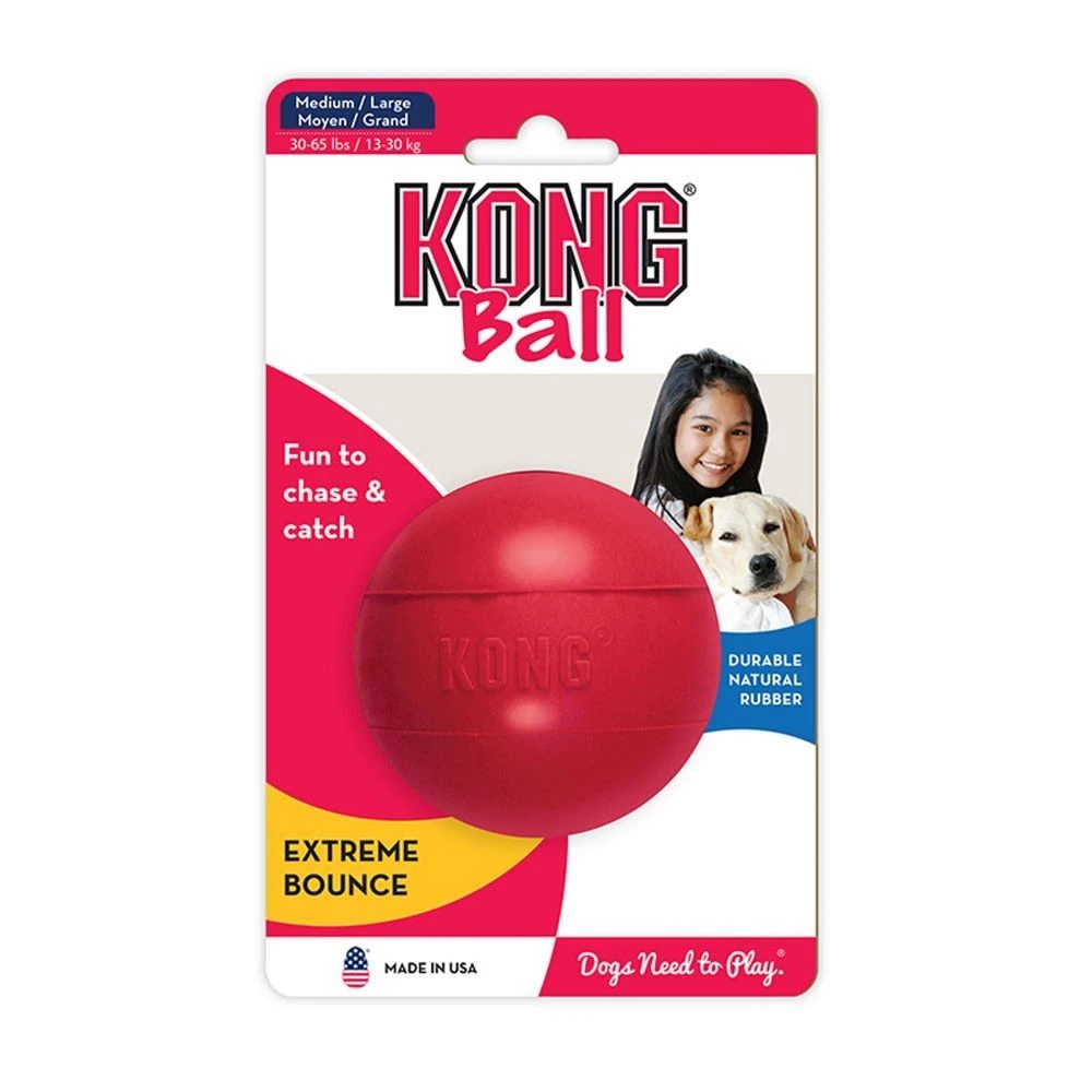 KONG Ball Rouge Medium Et Large - Image 4