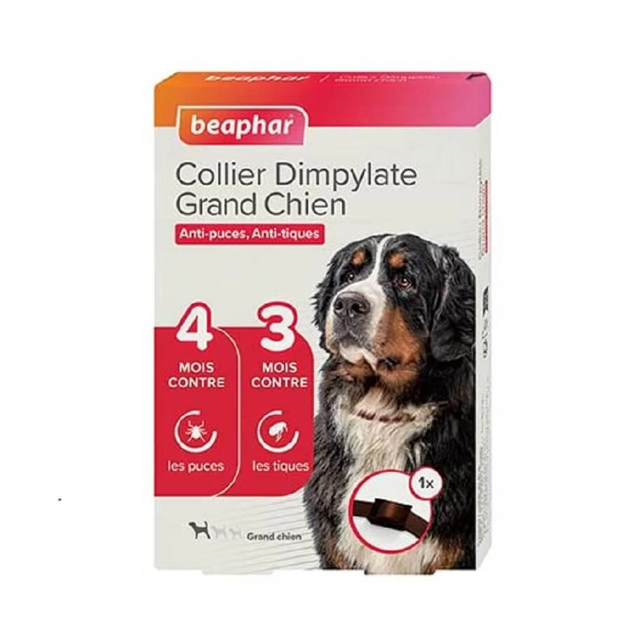 Beaphar Collier Dimpylate Puces Grand Chien Marron