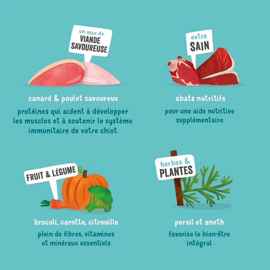 Edgard & Cooper Barquette Poulet & Canard Chiot 18 X 300 G - Image 6