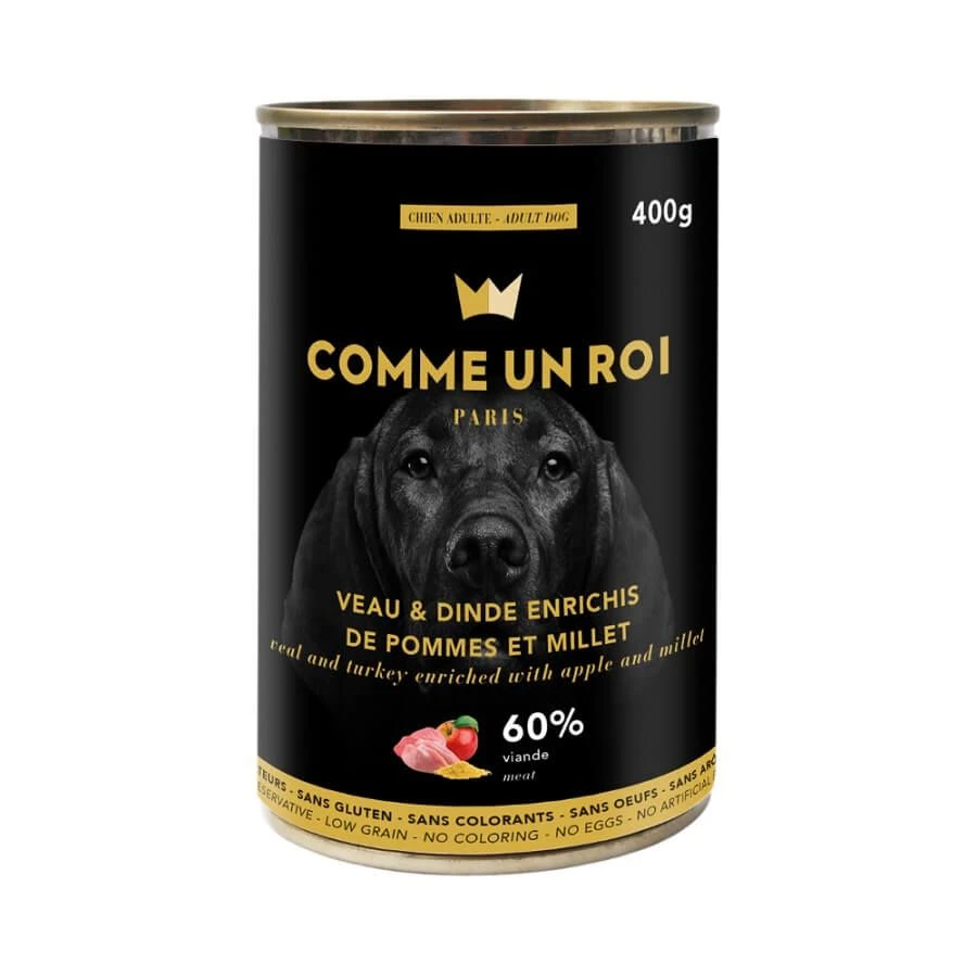 Comme Un Roi Chien Pâtée Veau 6 X 400 G