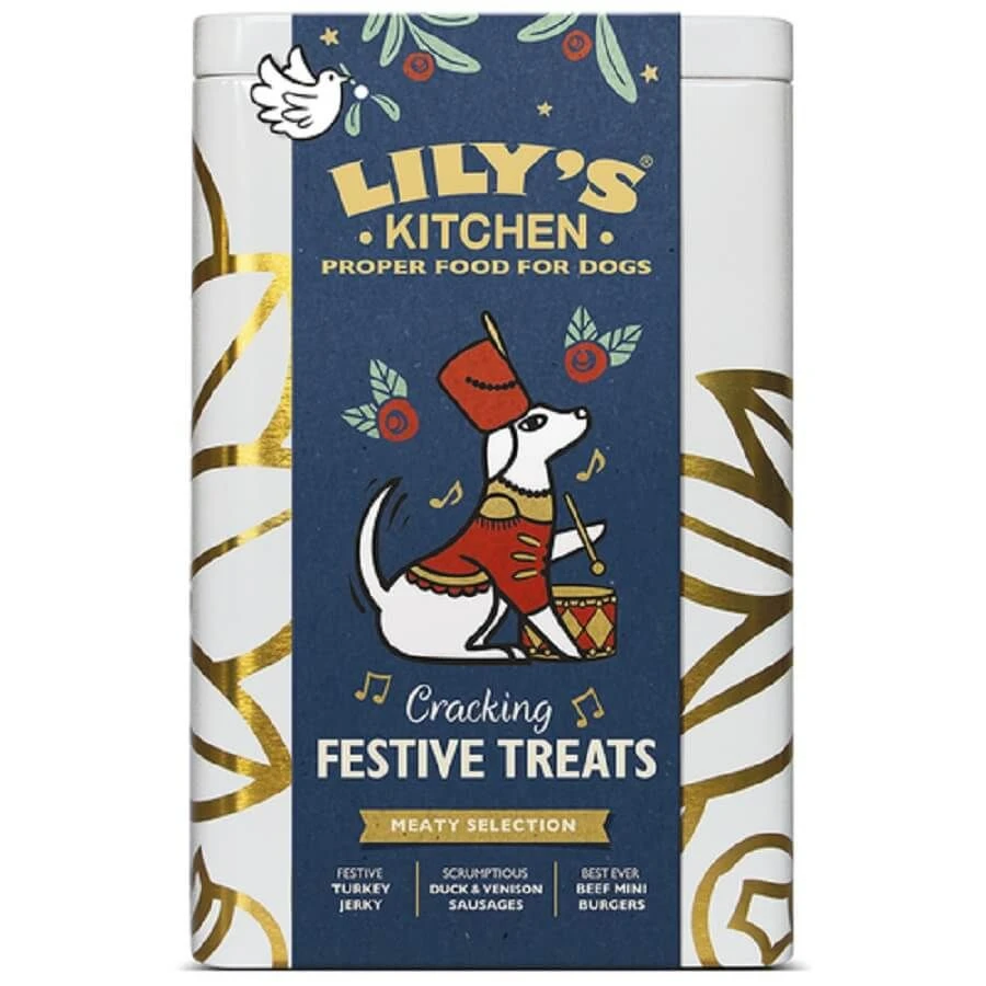 Lily's Kitchen Lily's Kitchen Boite Métal Friandises Noël Pour Chien 300 G