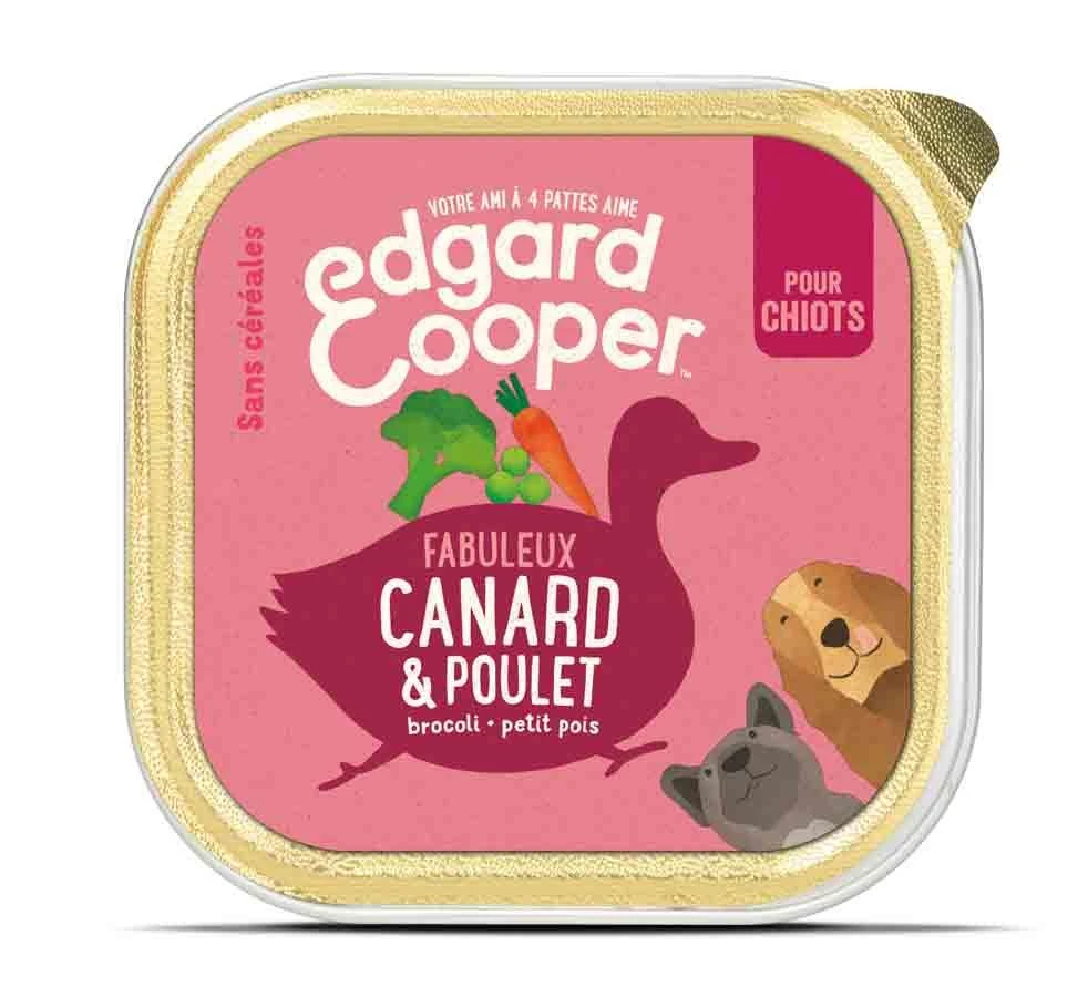 Edgard & Cooper Barquette Poulet & Canard Chiot 18 X 300 G