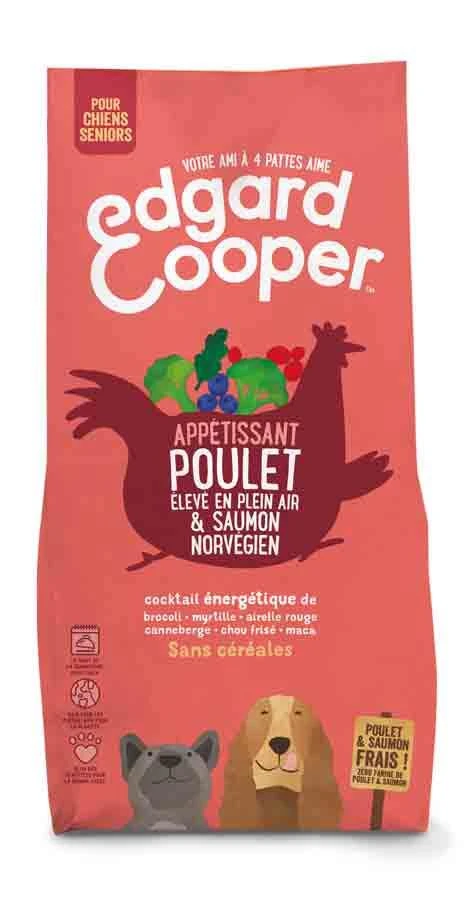 Edgard & Cooper Poulet Frais & Saumon Sans Céréales Chien Senior 2,5 Kg