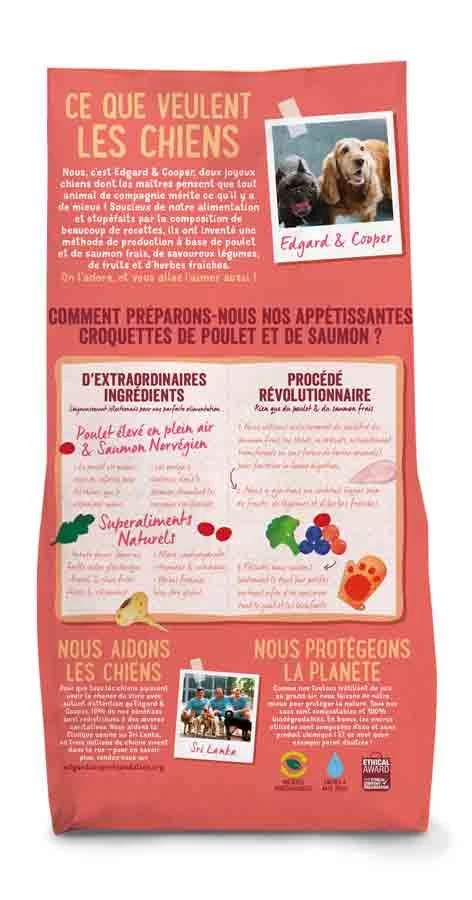 Edgard & Cooper Poulet Frais & Saumon Sans Céréales Chien Senior 2,5 Kg - Image 2