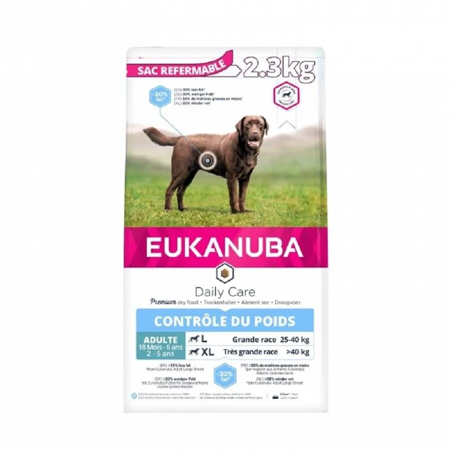 Eukanuba Chien Daily Care Adult Overweight Grande Race Poulet 2.3 Kg