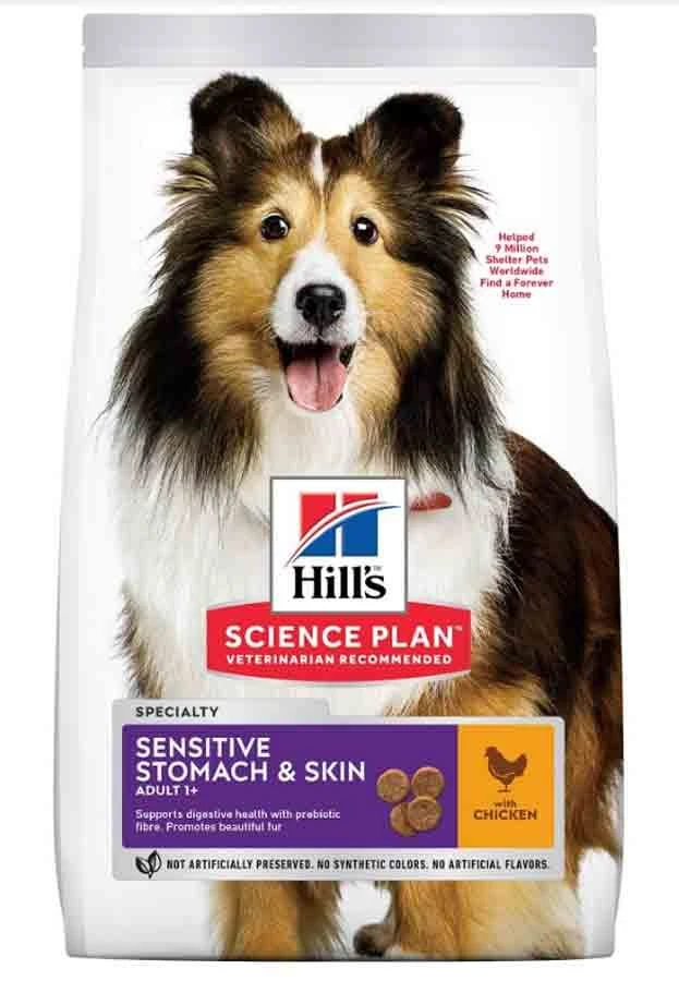 Hill's Science Plan Hill's Science Plan Canine Adult Sensitive Stomach & Skin Medium Poulet 14 Kg