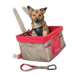 Kurgo Heather Siège Rehausseur Pour Chien Beige Et Rouge